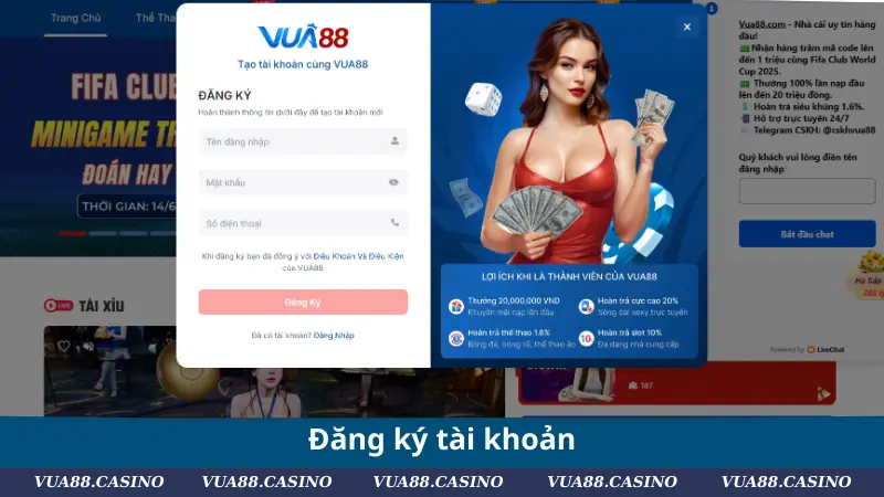 Hướng Dẫn Tham Gia VUA88 - Quy Trình Đơn Giản, An Toàn Đăng ký tài khoản