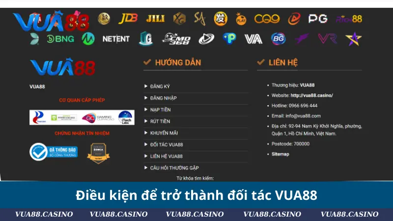 Đối Tác VUA88 - Bước Đệm Cho sự Phát Triển Lâu Dài Điều kiện để trở thành đối tác VUA88