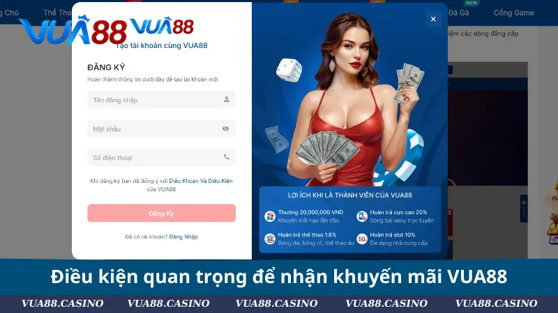Khuyến Mãi VUA88 - Tham Gia Ngay, Nhận Thưởng Lớn Liền Tay Điều kiện quan trọng để nhận khuyến mãi VUA88